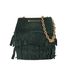 Fringed Small Buck Crossbody Bag, front view